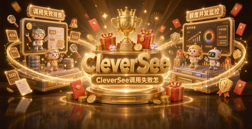 CleverSee调用失败怎么排查？额度并发和状态码