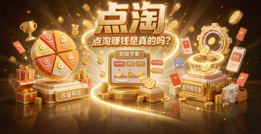 点淘赚钱是真的吗？收益构成和到账节奏
