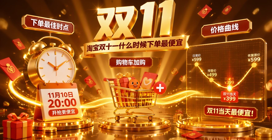 淘宝双十一什么时候下单最便宜？加购到付款的时点