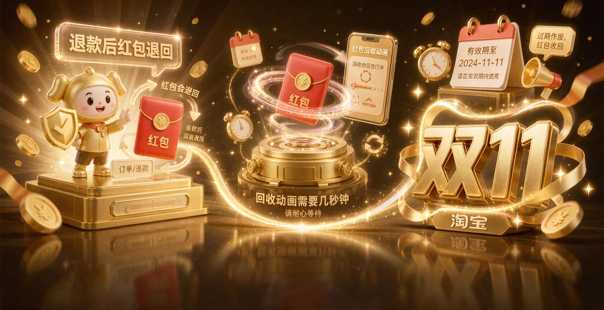 淘宝双十一退款后红包会退回吗？退回时间和有效期