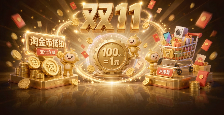 淘宝双十一淘金币怎么用？抵扣比例和使用门槛