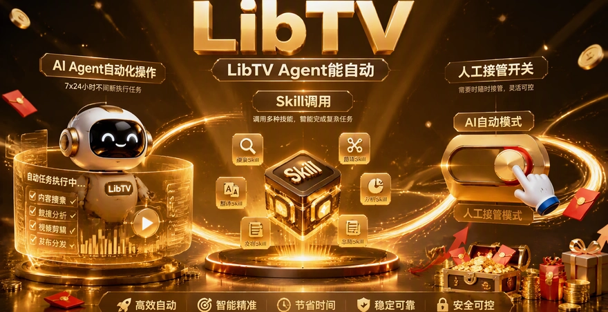 LibTV Agent能自动做到哪一步？Skill调用和人工接管