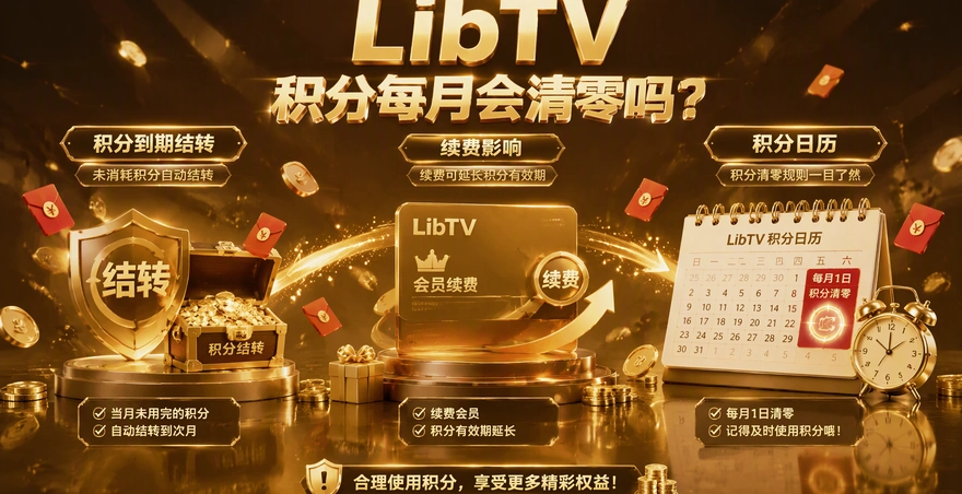 LibTV积分每月会清零吗？到期结转和续费影响