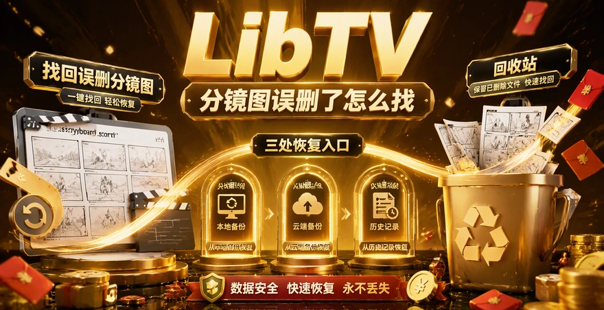 LibTV分镜图误删了怎么找回？三处恢复入口