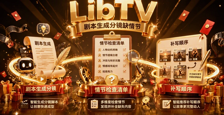 LibTV剧本生成分镜缺情节？三个检查和补写顺序