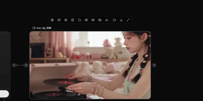 PixTV 匯出到畫布後新增的影片節點和連線關係