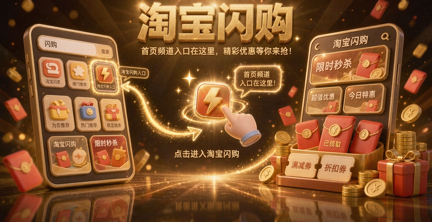 淘寶閃購入口在哪裡？首頁頻道和搜尋進法