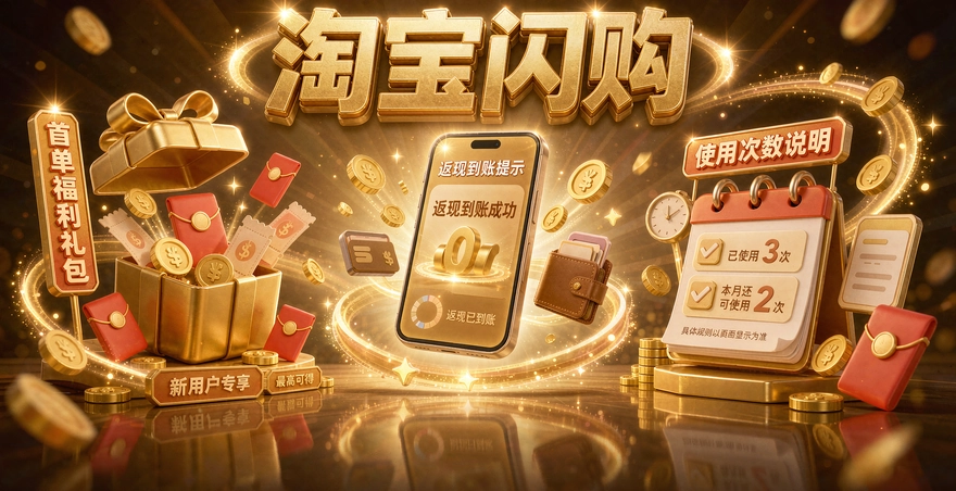 淘寶閃購首單福利怎麼領？返現到賬和使用次數