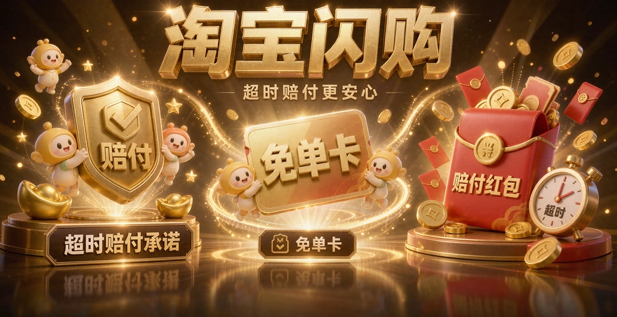 淘寶閃購超時怎麼賠付？免單卡和賠付紅包