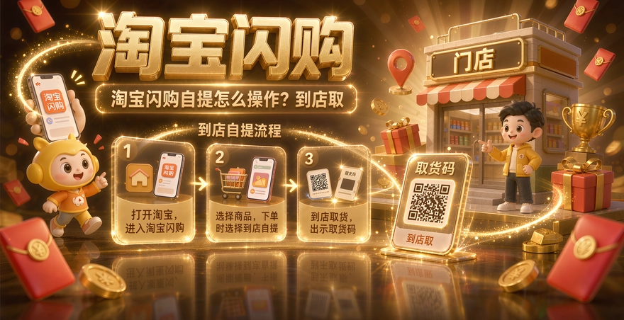 淘宝闪购自提怎么操作？到店取货和配送费