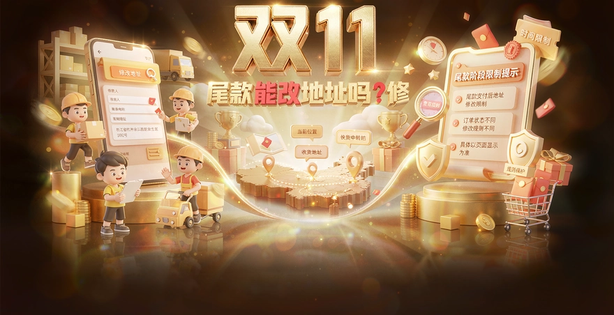 天猫双十一尾款能改地址吗？修改时点和限制