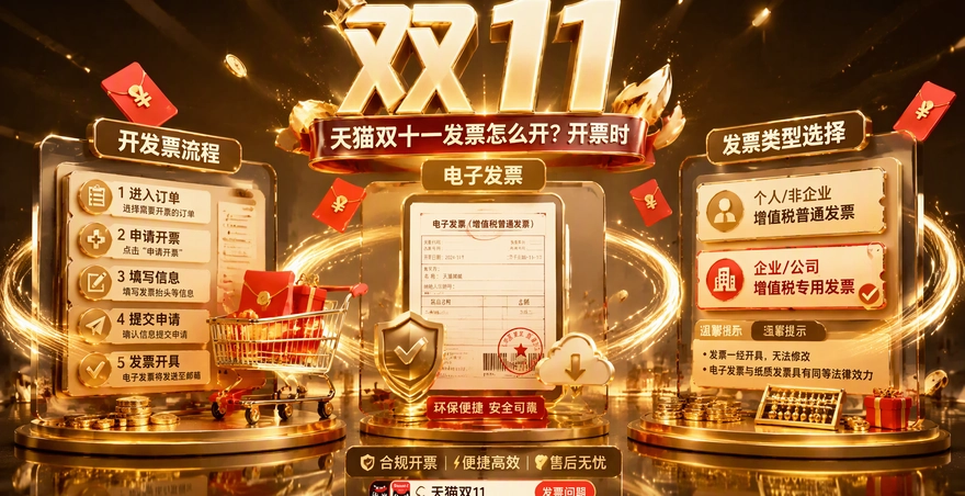 天猫双十一发票怎么开？开票时点和发票类型