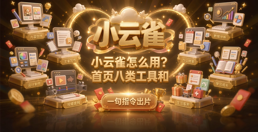 小云雀怎么用？首页八类工具和一句指令