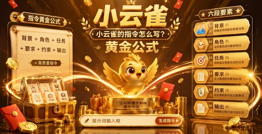 小云雀的指令怎么写？黄金公式和六段要素