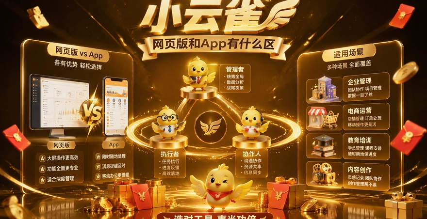 小云雀网页版和App有什么区别？三处分工和适用场景